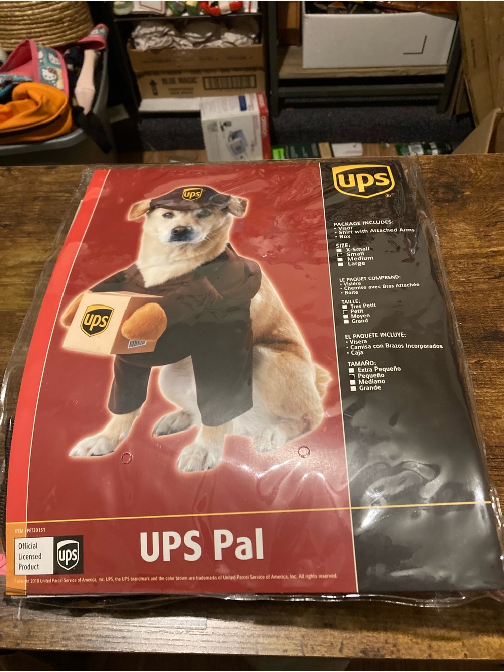 California Costume UPS Pal dog costume